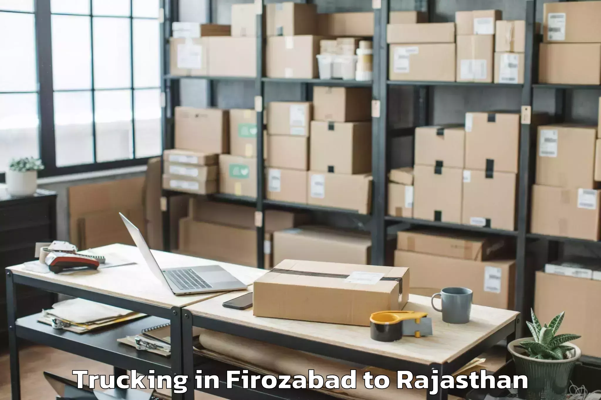 Book Firozabad to Rajakhera Trucking